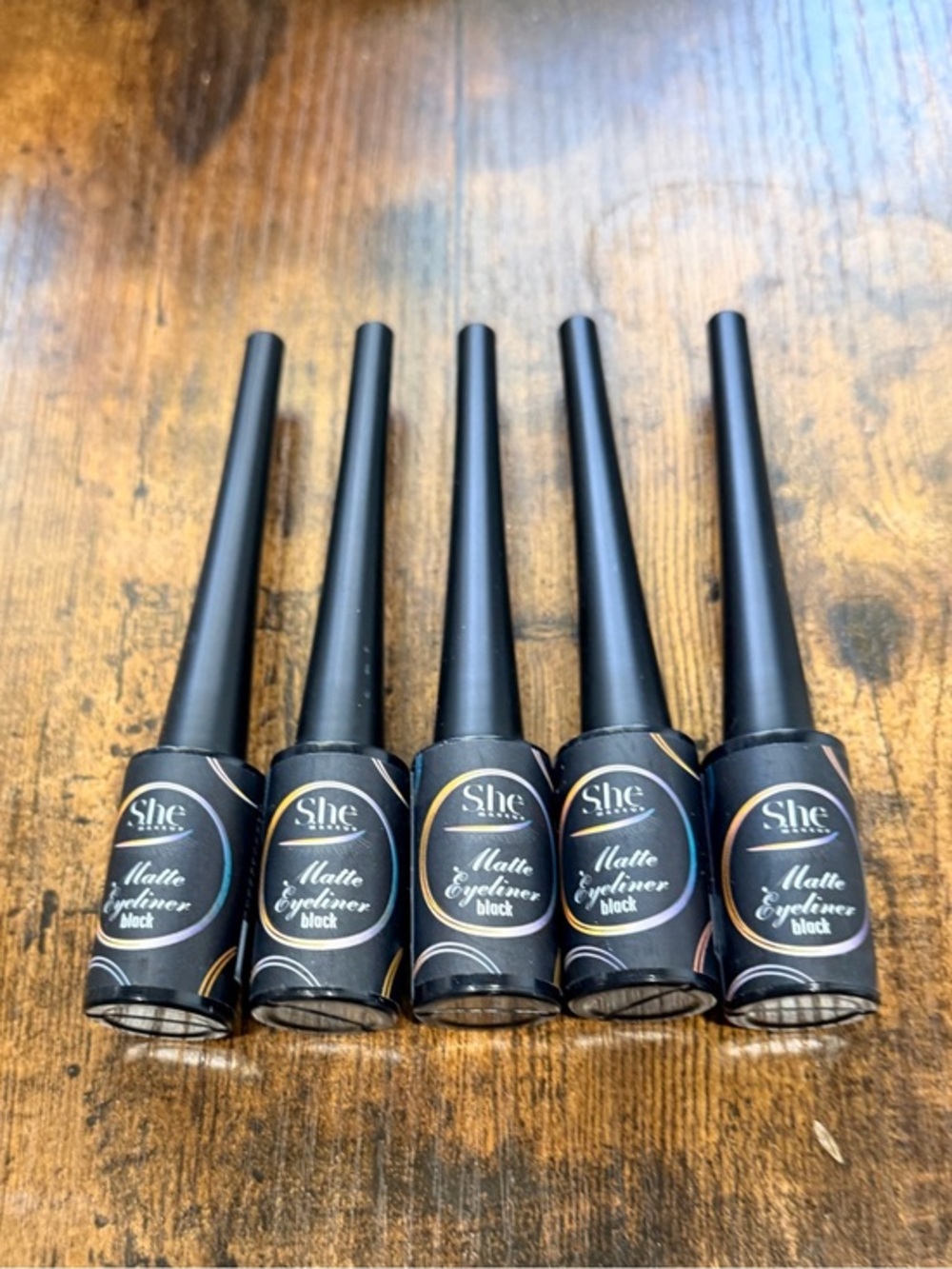She Makeup Matte Liquid Eyeliner — Matte Black (Lot of 5)